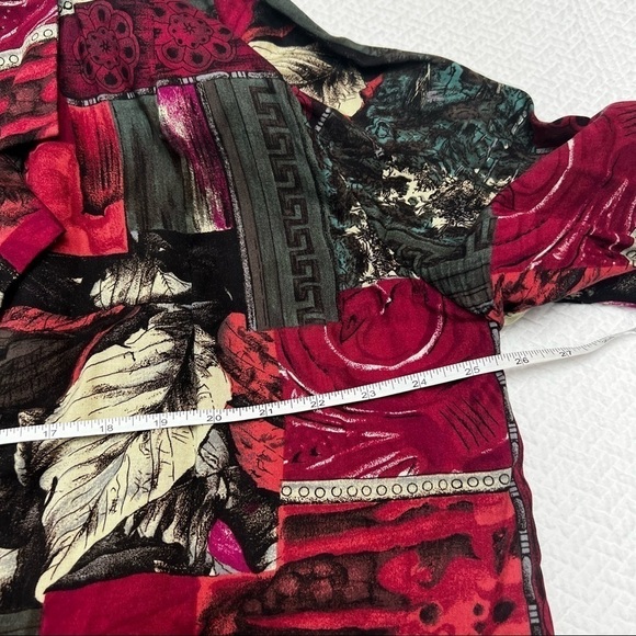 VINTAGE❤️LESLIE Belle Two Piece Burgundy Suit Size XL - Picture 11 of 16